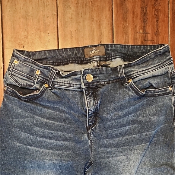 Chico's Dark Blue Slimming Jeans - Picture 3 of 4
